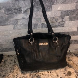 Black leather Coach purse with wallet. No damage-clean inside and out